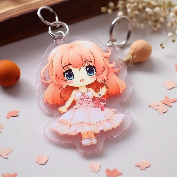 Custom Printed Plastic keychains